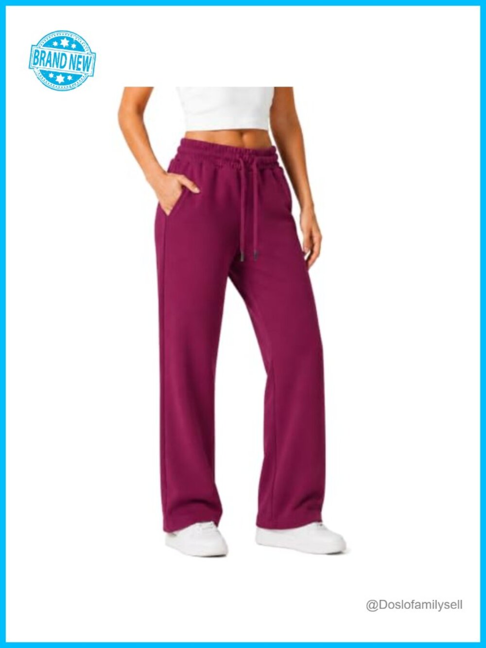Lightweight Straight Leg Sweatpants with Deep Pockets Yoga Lounge